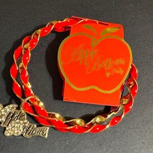 Apple Bottoms Twisted Red and Gold Bracelet